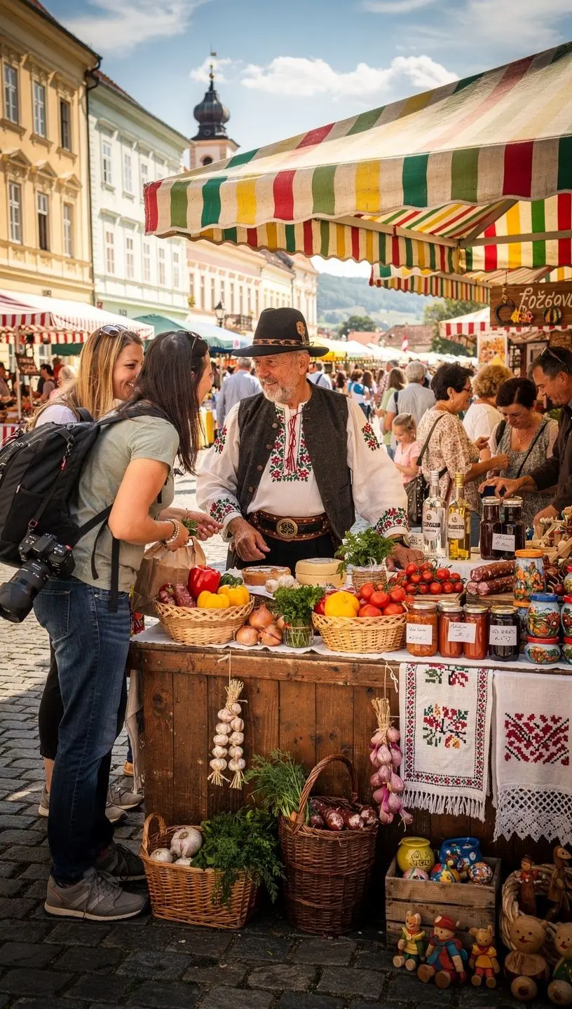 Középkori városkép, ahol a kereskedelem és kultúra virágzott.
