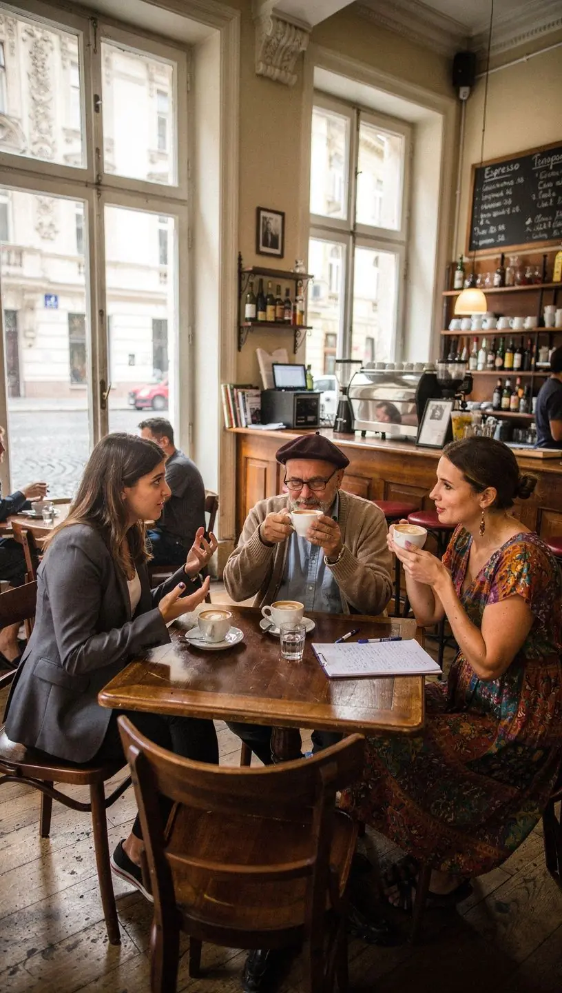 Középkori városkép, ahol a kereskedelem és kultúra virágzott.